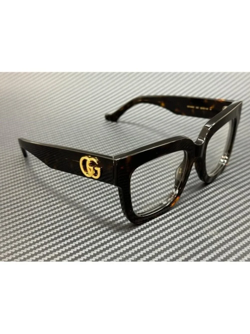New Gucci Women Brown Havana Eyeglasses 52-20-145